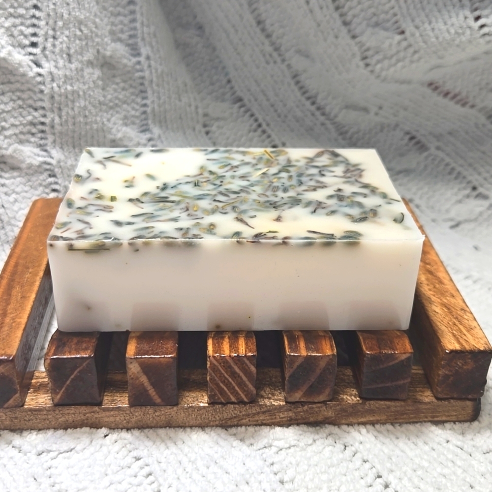 Lavender Vanilla Shea Butter 4oz Bar With Lavender Florals - Picture 6 of 6